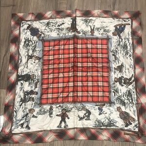 Polo by Ralph Lauren Red and Black Plaid Scarf